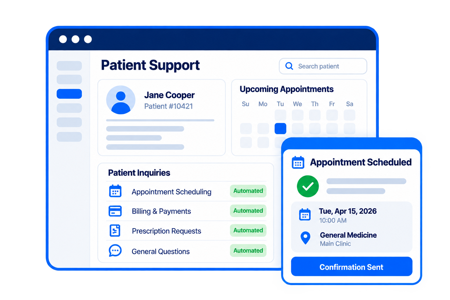 Modern Contact Center Dashboard Graphic