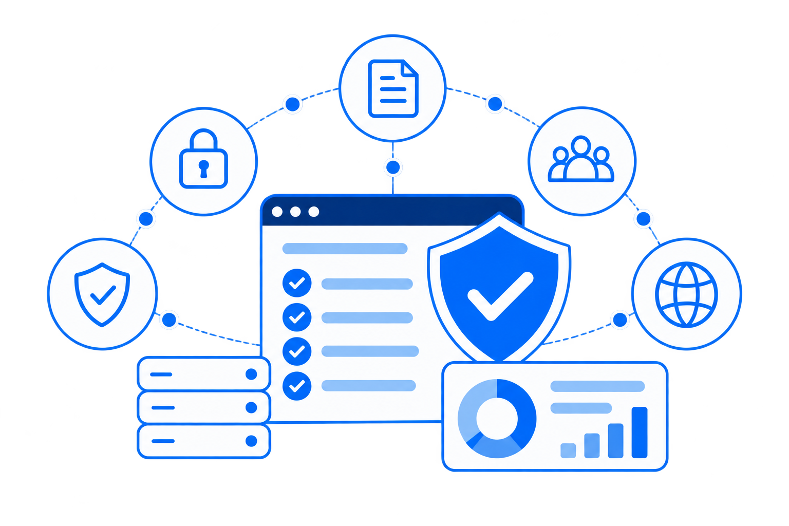 Modern Contact Center Dashboard Graphic