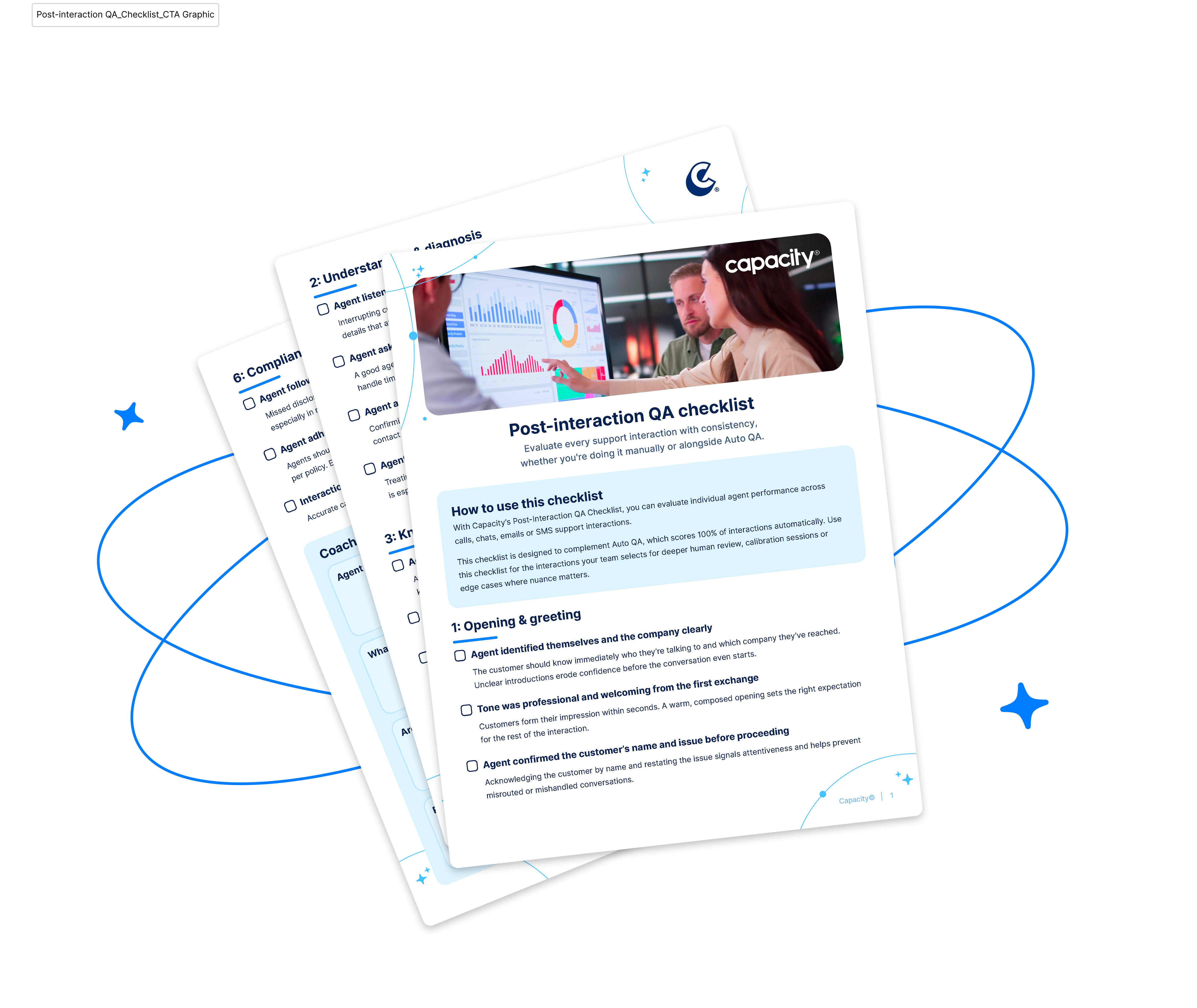 Modern Contact Center Dashboard Graphic