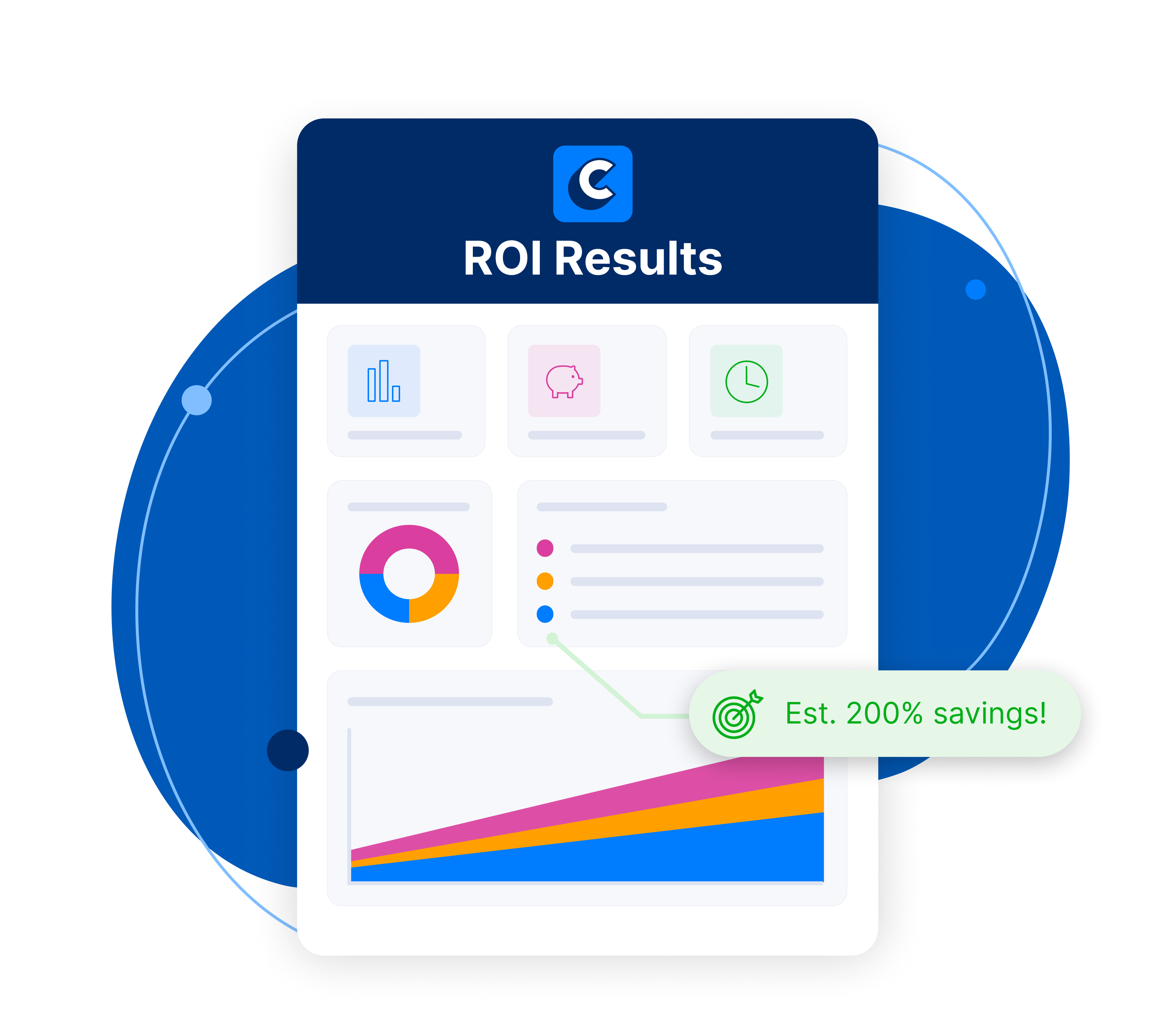 Modern Contact Center Dashboard Graphic